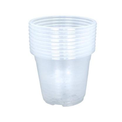 Solid Spare Garden Plastic Nursey Flower Pots Clear 30 Pack 6.7/5/4 Inch W/ Drainage Holes