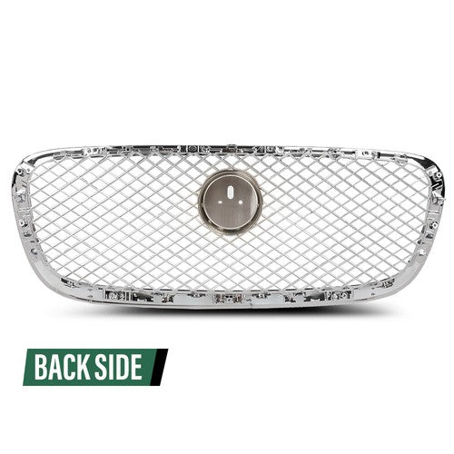 Solid Spare New Fit For 2012-2015 Jaguar XF XFR Silver Front Bumper Upper Mesh Grille