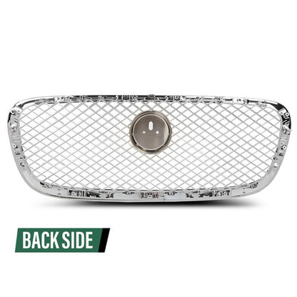 Solid Spare New Fit For 2012-2015 Jaguar XF XFR Silver Front Bumper Upper Mesh Grille