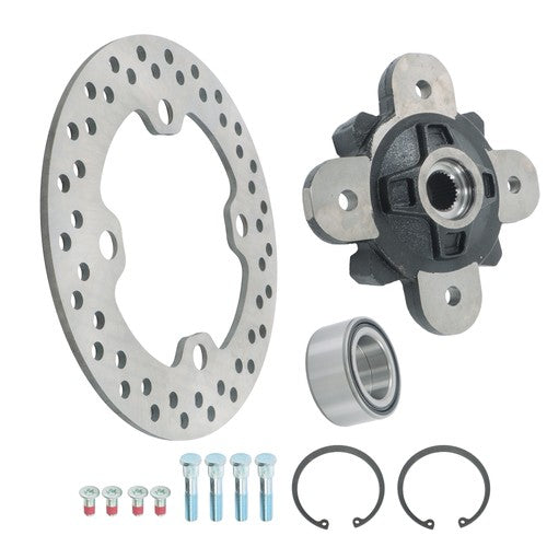 Solid Spare Front Wheel Hub Bearing Studs Brake Rotor For Polaris Ranger 570 900 1000 13-19