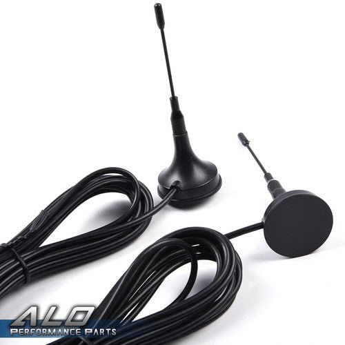 Solid Spare Fit For P71 Crown Victoria 3-3/4" Tall Magnetic Police Antenna 2 Lot Black