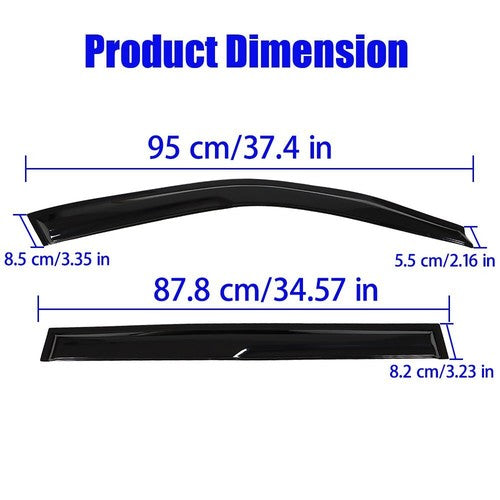 Solid Spare 4pcs For 2001-2007 Toyota Highlander Smoke Window Visors Rain Guard NEW