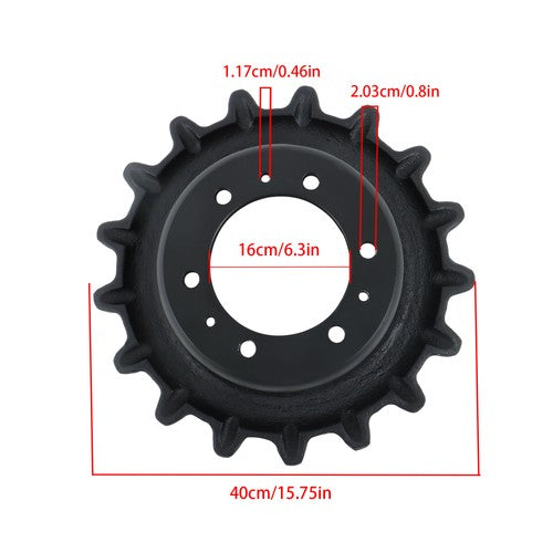 Solid Spare Drive Sprocket - 6Hole Single Speed fits Bobcat T200 T300 T630 T870 7165109