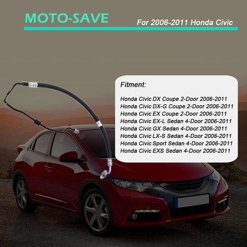 Solid Spare Power Steering Pressure Hose Fit For Honda Civic 2006-2011 1.8L I4 Series