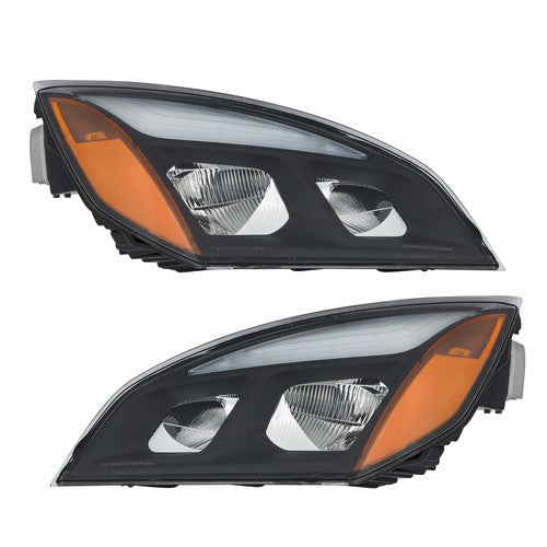 Solid Spare Left and Right Side LED Headlight Headlamp For Freightliner Cascadia 2018-2023
