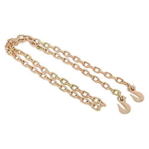 Solid Spare Gold Transportation Bundle Chain Steel 4700lbs G70 5/16in×10ft with Clevis Hooks