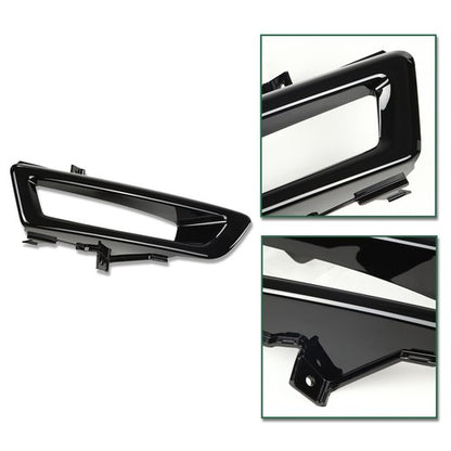 Solid Spare Bumper Fog Light Bezel Lamp Trim Fit For 15-18 Land Rover Discovery Sport