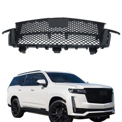 Solid Spare For Cadillac Escalade 2021-2023 Front Bumper Grille Gloss Black 84830289