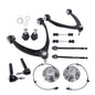 Solid Spare Front Wheel Bearing Hubs Control Arms Suspension Kit For Sierra 1500 2WD 12pc