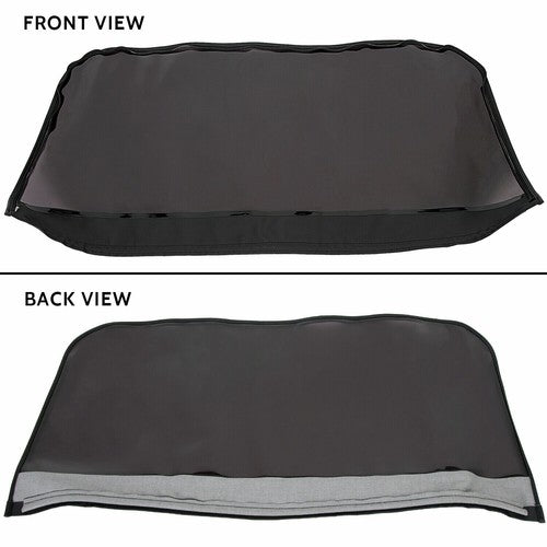 Solid Spare Fit Jeep Wrangler 4 DR JK Soft Top 2007-2009 Tinted Windows Black Sailcloth