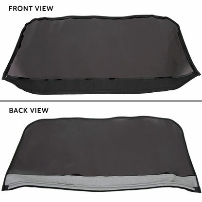 Solid Spare Fit Jeep Wrangler 4 DR JK Soft Top 2007-2009 Tinted Windows Black Sailcloth
