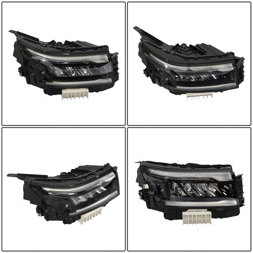 Solid Spare Headlamp Clear Full LED Passenger Black For Nissan Frontier 2022-2024 Headlight