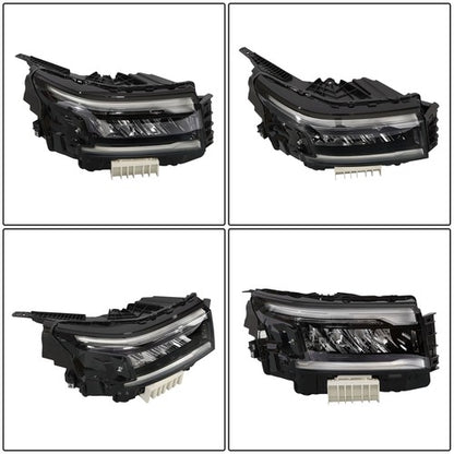 Solid Spare Headlamp Clear Full LED Passenger Black For Nissan Frontier 2022-2024 Headlight