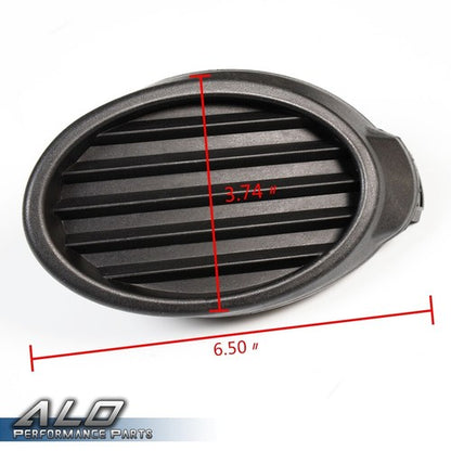 Solid Spare Fit For 2012-2014 Ford Focus Front Bumper Trim Fog Light Hole Covers Black