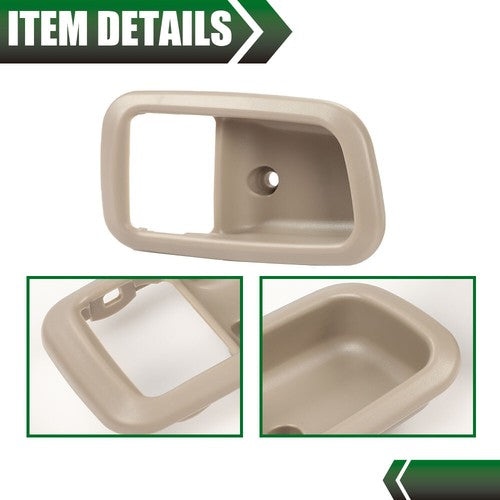 Solid Spare Front Left & Right Inner Door Handle Trim Beige Fit For 2000-2006 Toyota Tundra
