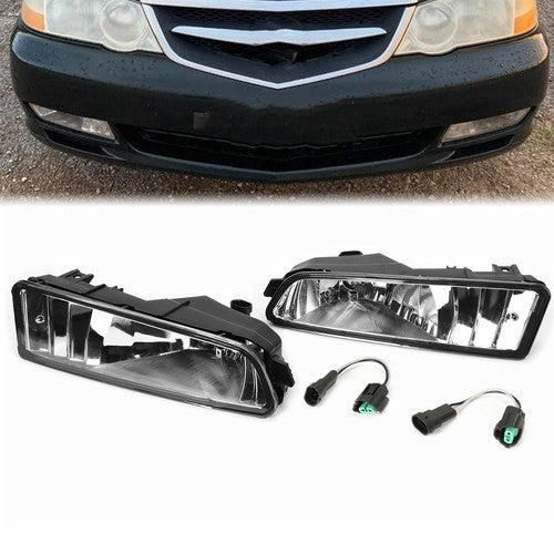 Solid Spare Fit 2002-2003 Acura TL Sedan Front Bumper Driving Fog Lights Lamps w/Bulb L+R