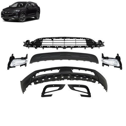 Solid Spare Black Plastic Front Bumper Complete With Grills For Buick Encore 2017-2022 New