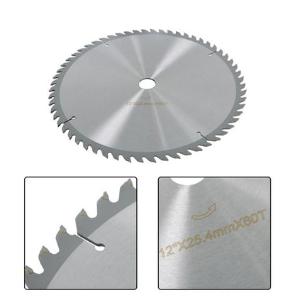 Solid Spare 12Inch 60 Tooth 25.44mm Arbor Carbide Saw Blade For Wood Aluminum