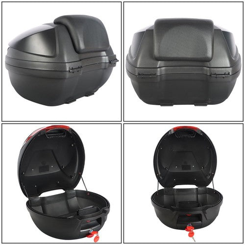 Solid Spare 32L Motorcycle Tour Tail Box Top Lock Scooter Trunk Luggage Storage Carrier Case
