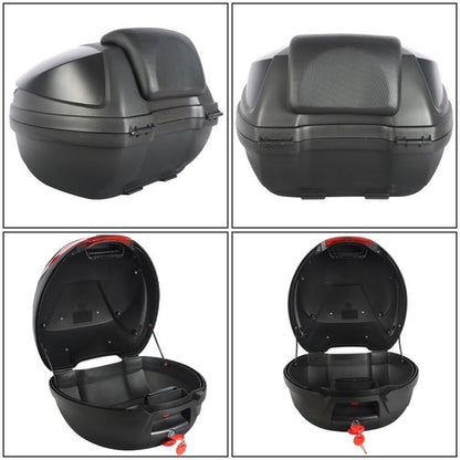 Solid Spare 32L Motorcycle Tour Tail Box Top Lock Scooter Trunk Luggage Storage Carrier Case