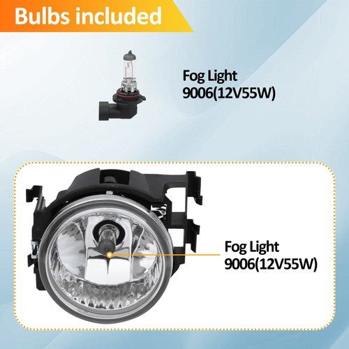 Fit 2013-2014 Subaru WRX STI Front Bumper Fog Lights W/ Bulbs Lamps LH&RH Pair