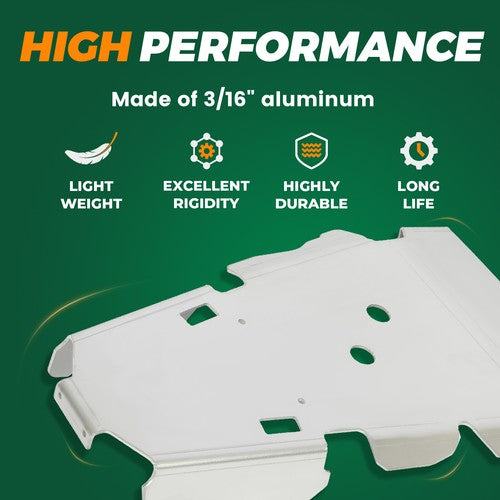 Solid Spare 3pc Skid Plate Aluminum Fit for Honda Rubicon IRS 500 2015-2019 & 520 2021