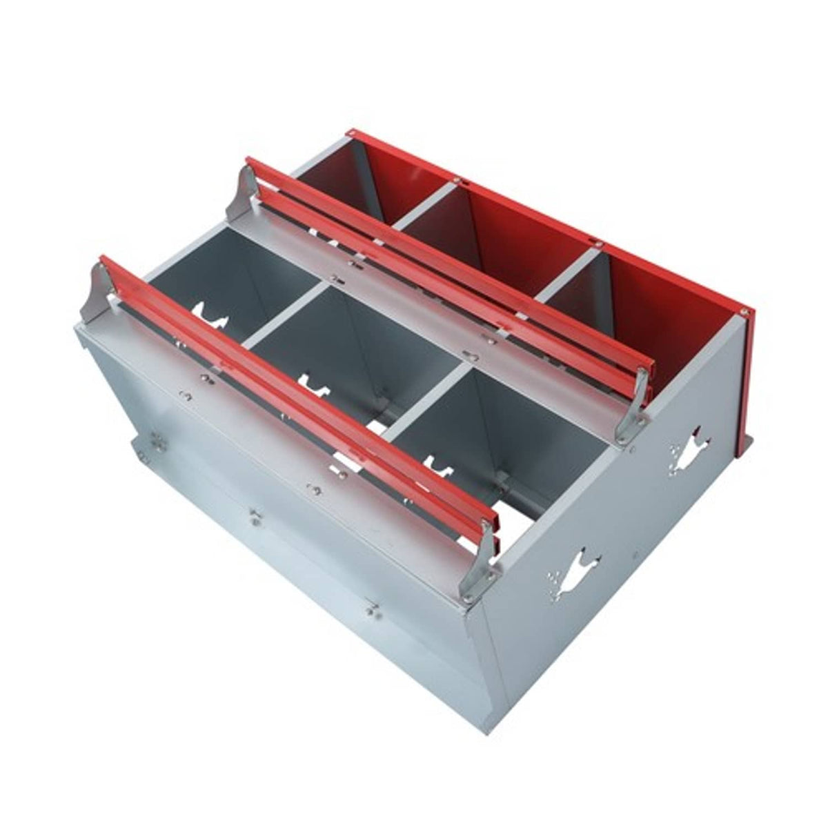 Solid Spare Chicken Nesting Boxes 6 Compartment Metal Poultry Nest Box Large Vented Holes