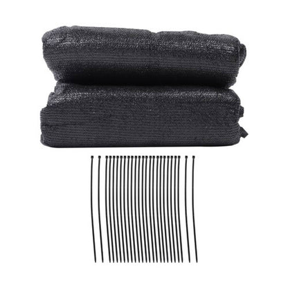 Solid Spare Garden Privacy Fence 5FTx50FT Heavy Duty Barrier Net With Zip Ties Black