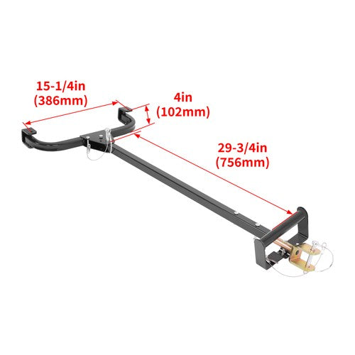 Solid Spare New Pow Trailer Hitch for Sleds Powder - Coated Steel for Snowmobiles/ATVs