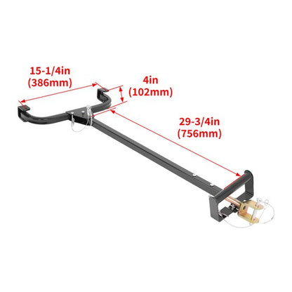 Solid Spare New Pow Trailer Hitch for Sleds Powder - Coated Steel for Snowmobiles/ATVs