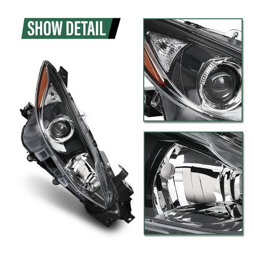 Solid Spare Halogen Projector Headlight Passenger Right RH Fit For 14-16 Mazda 3 Sport