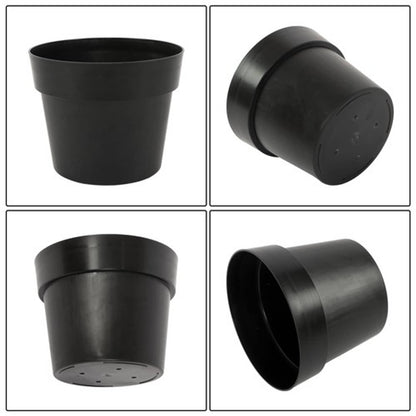 Solid Spare Heavy Duty 5 Gallon Planters Plastic Nursery Pots Flower Plant Pots 5 Pack