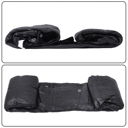 Solid Spare 4FTx25FT Black Heavy Duty Garden Privacy Fence Barrier Net With Zip Ties
