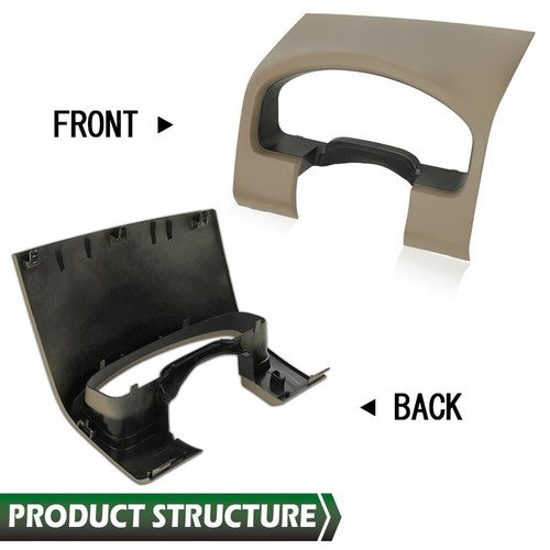 Solid Spare Fit For 04-08 Ford F-150 Instrument Cluster Speedometer Dash Bezel Trim Beige