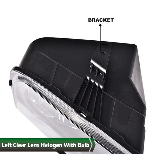 Solid Spare Fit For 05-09 Ford Mustang Clear/Black Headlight Assembly Left Driver Side