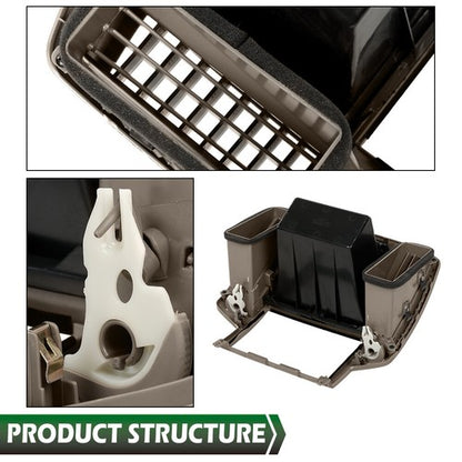 Solid Spare Fit For 05-06 Nissan Altima Dash Radio Center Air Vent Trim Bezel Storage Brown