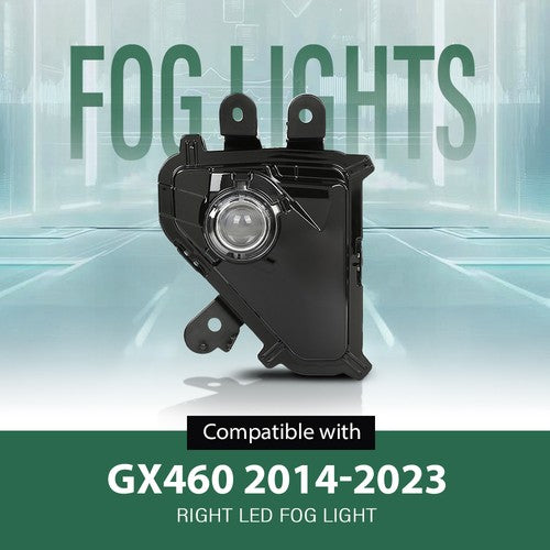 Solid Spare LED Fog Light Driving Lamp Right Passenger Side Fit For 14-23 Lexus GX460 GX400
