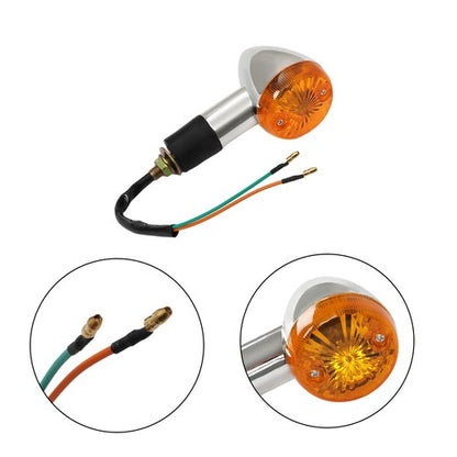 Solid Spare 2× Motorcycle Turn Signal Blinker Indicator for Honda Suzuki Yamaha Chrome