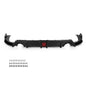Solid Spare Fit For 2016-2021 Honda Civic Black Rear Lip Diffuser Body Kit w/ LED Light
