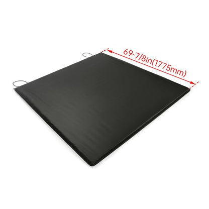 Solid Spare Soft Roll Up 5.8 FT Tonneau Cover w/Light For 07-25 GMC Sierra Silverado 1500