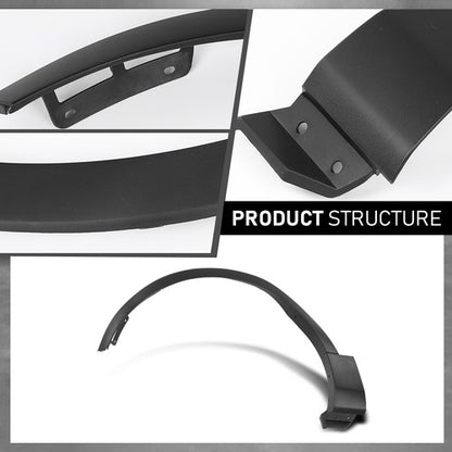 Solid Spare Front Left+Right Fender Flare Wheel Arch Molding Fit For 2016-2019 Ford Explorer
