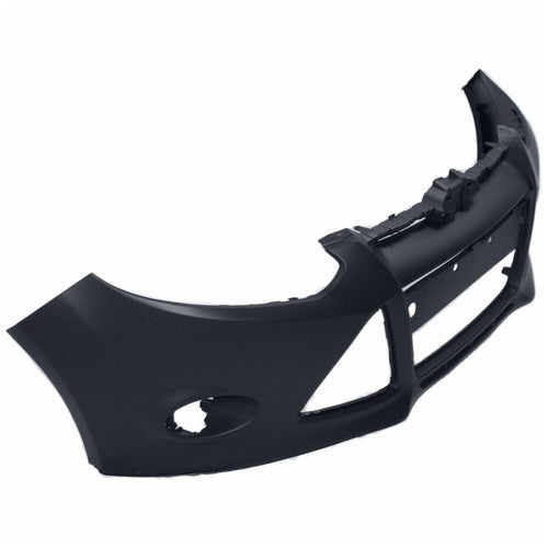 Solid Spare Primered Front Bumper Cover Fit For 12-14 Ford Focus Sedan w/ Tow Hole Plastic