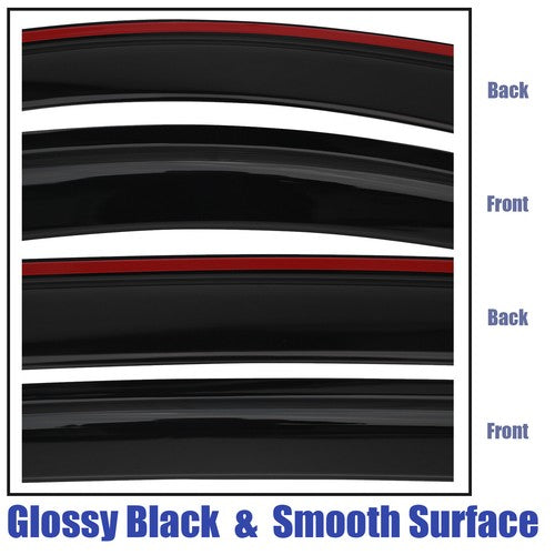 Overlay Fit 2003-2007 Honda Accord Sedan Window Trim Visors Rain Guard Deflector