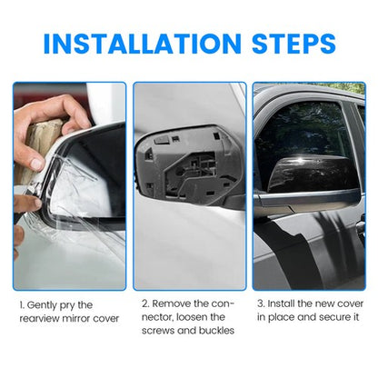 Solid Spare 2X Gloss Black Side Mirror Cover Cap Replacement For Toyota Tundra Sequoia 07-19