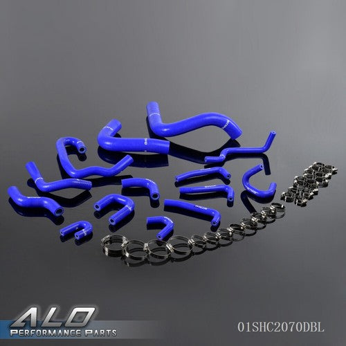 Solid Spare Blue Fit For Toyota Pickup 3.0L V6 1990-1995 Silicone Coolant Radiator Hose