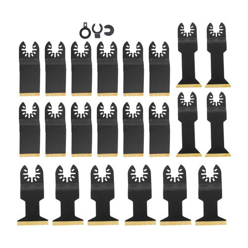 Solid Spare 22PCS Titanium Oscillating Saw Blades Universal Multitool Cutting Blades Kit