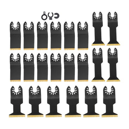 Solid Spare 22PCS Titanium Oscillating Saw Blades Universal Multitool Cutting Blades Kit