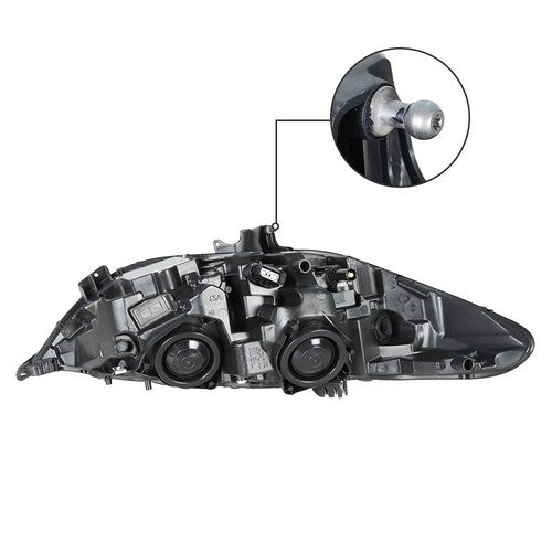 Solid Spare Driver Left Side Headlight Assembly W/LED DRL Chrome For Ford Fusion 2017-2019