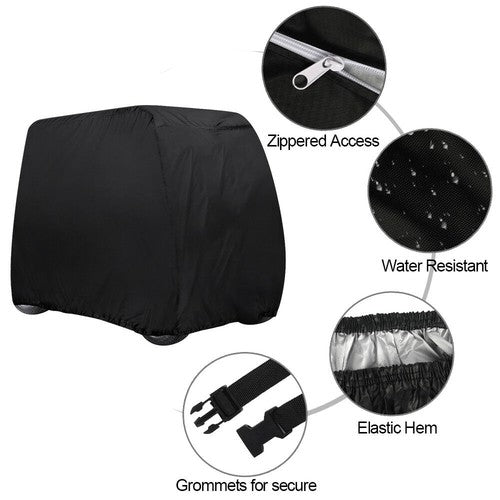 Solid Spare Waterproof Golf Cart Storage Cover 4 Passenger For EZGO Club Car YAMAHA