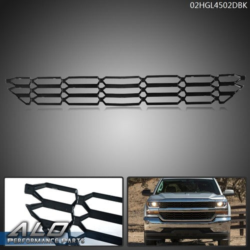 Solid Spare Fit For 2016-2018 Chevy Silverado 1500 Front Lower Grille Overlay Cover Insert
